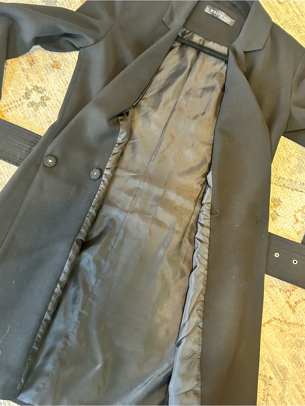 White Fox Boutique Black Belted Blazer Jacket - Picture 6 of 9